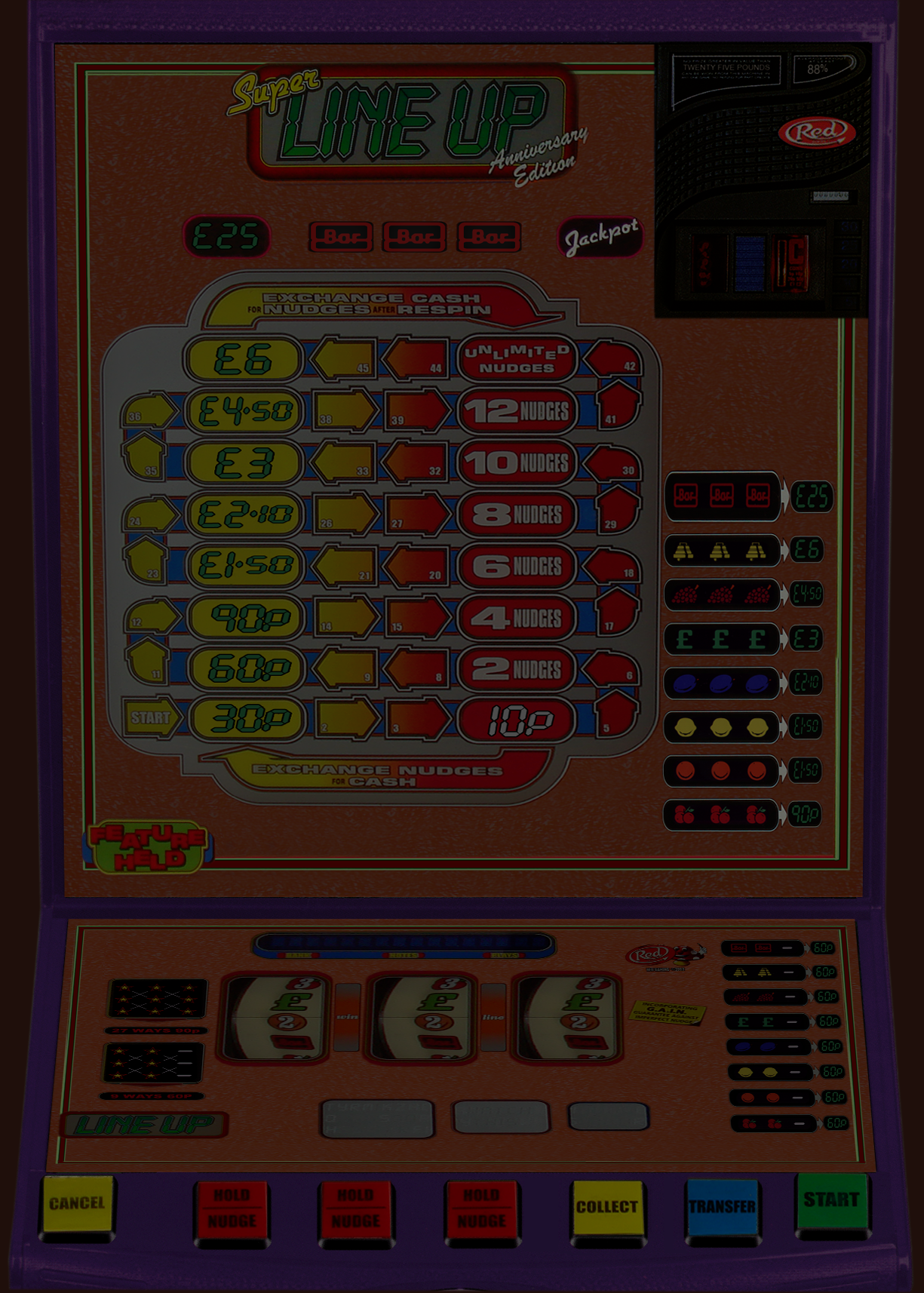 Super Line Up Fruit Machine